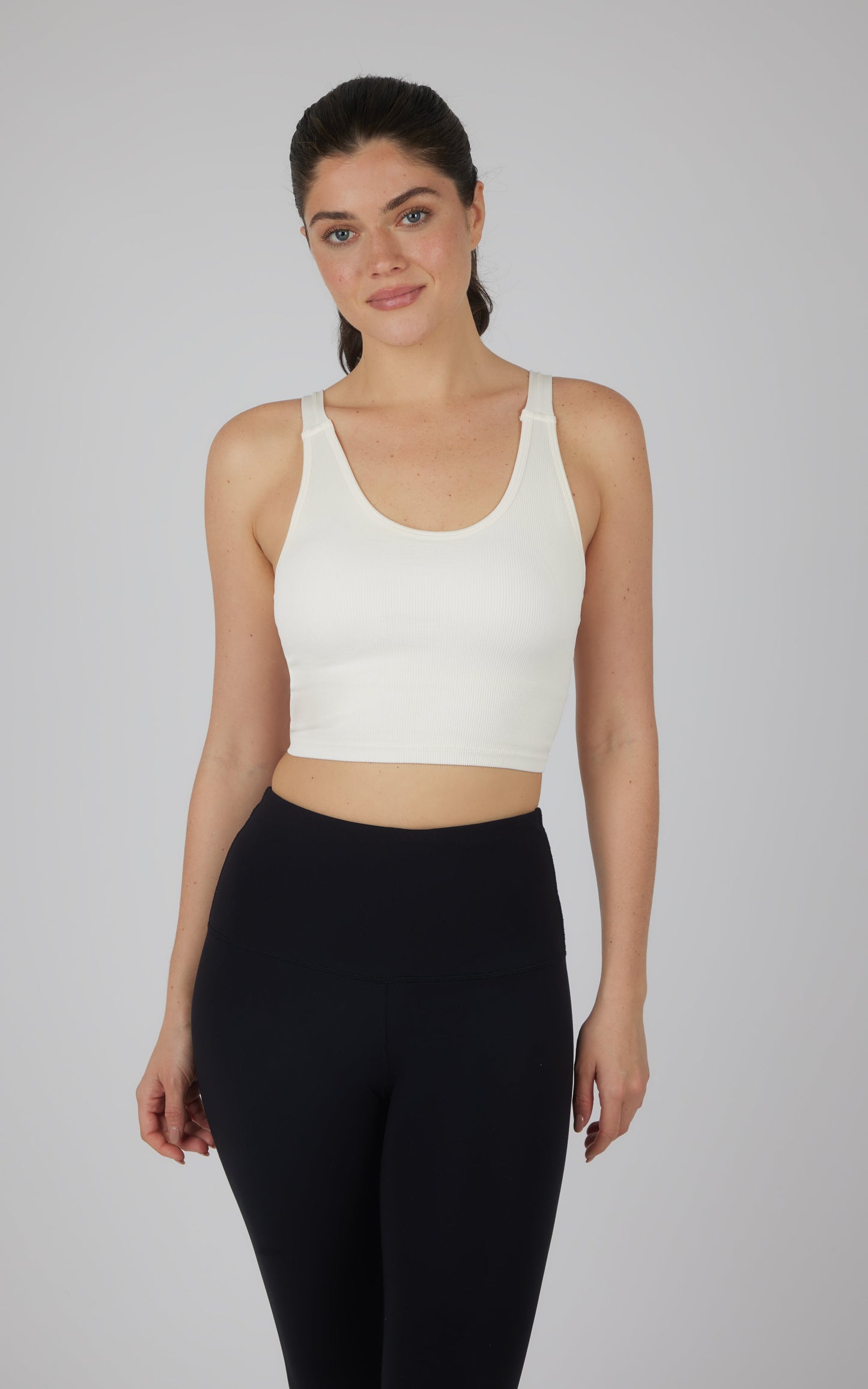 90 Degree by Reflex Stonewash 2 PK Scoop Neck Bralette Tank