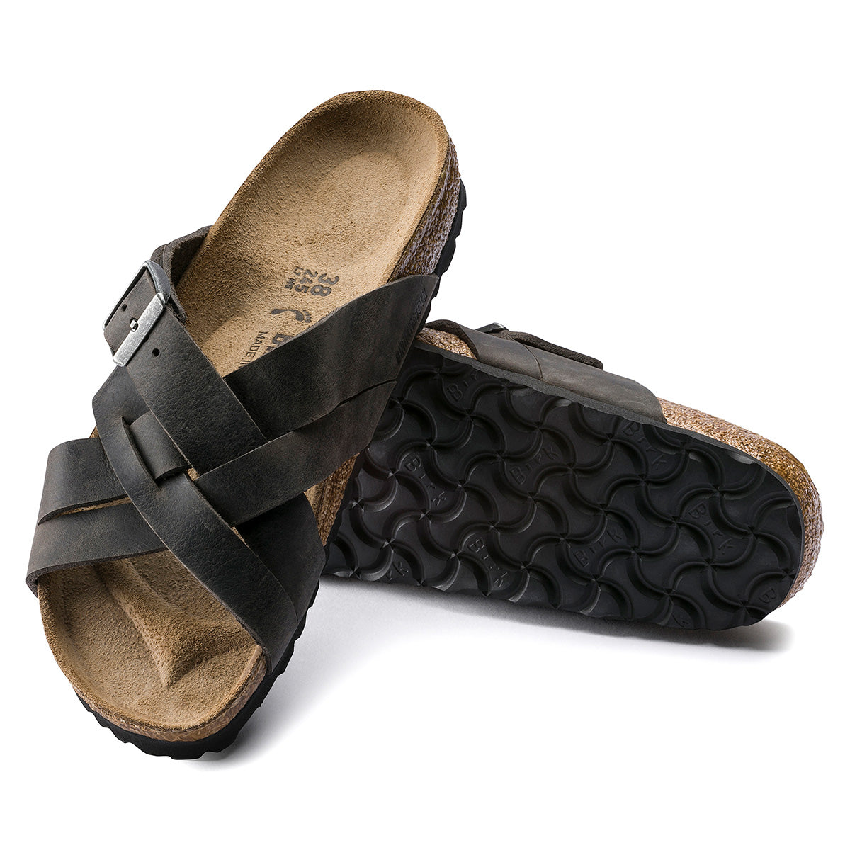 Birkenstock Men's Lugano Oiled Leather Sandals