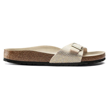 Birkenstock Madrid Microfiber Shiny Python Eggshell Sandals