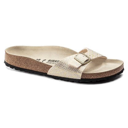 Birkenstock Madrid Microfiber Shiny Python Eggshell Sandals
