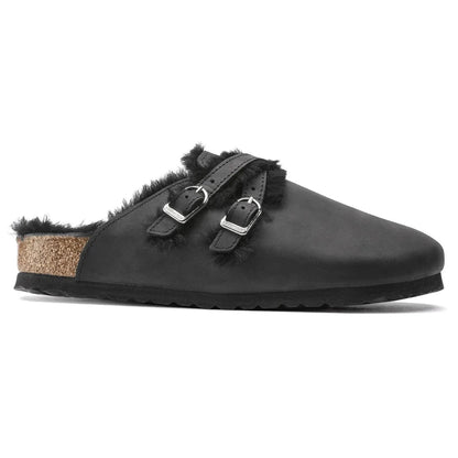 Birkenstock Women's Blair Shearling Oiled Leather/Shearling Sandals