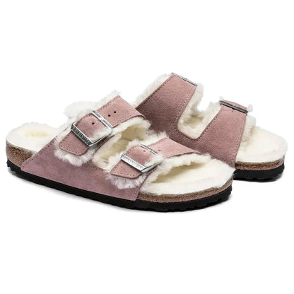 Birkenstock Women's Arizona Shearling Suede/Shearling Sandals