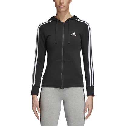 adidas Women's Essentials 3 Stripe Full Zip Hoodie