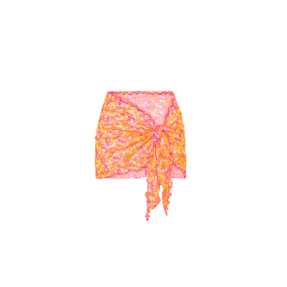 Kulani Kinis Mini Mesh Sarong - Mimosa Meadows - FINAL SALE