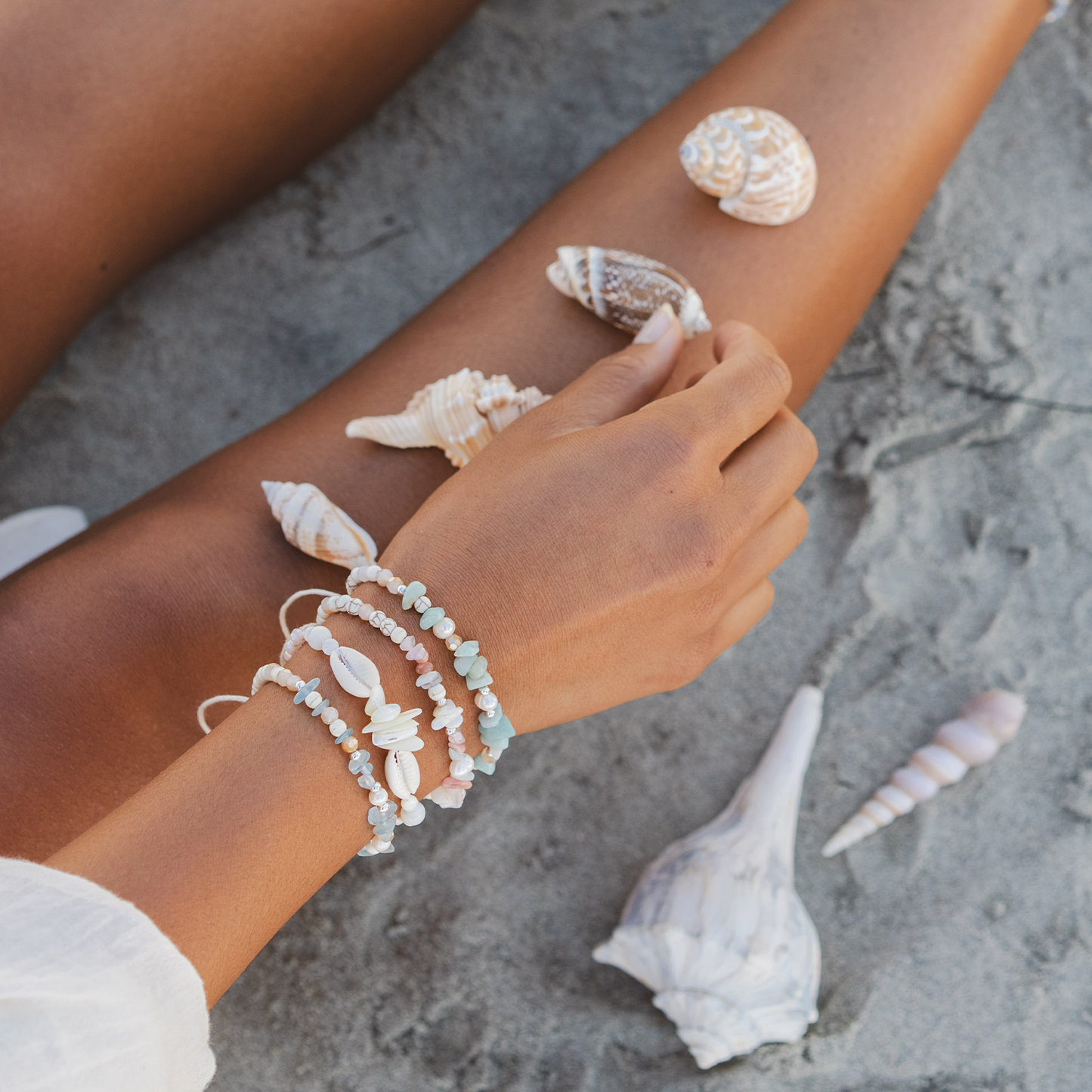 Lotus and Luna Blue Lagoon Seastone Bracelet