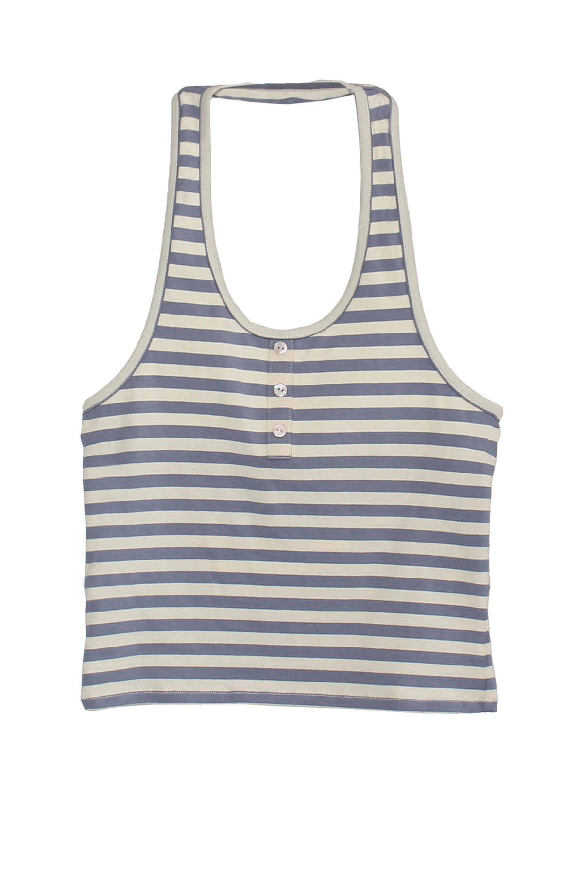 Bruna Halter Top in Seaside Stripe