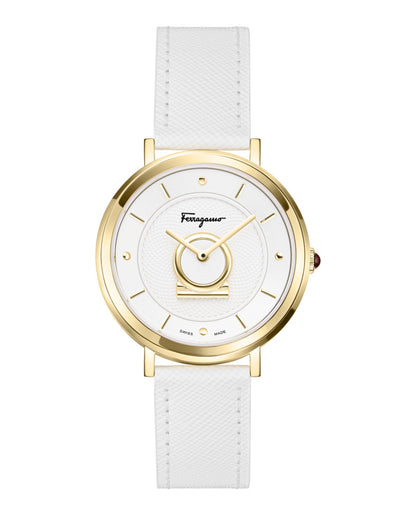 Ferragamo Minuetto Leather Watch