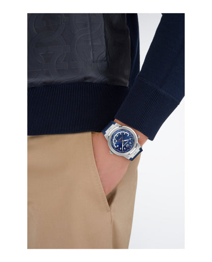 Ferragamo F-80 GMT Worldtime Silicone Watch