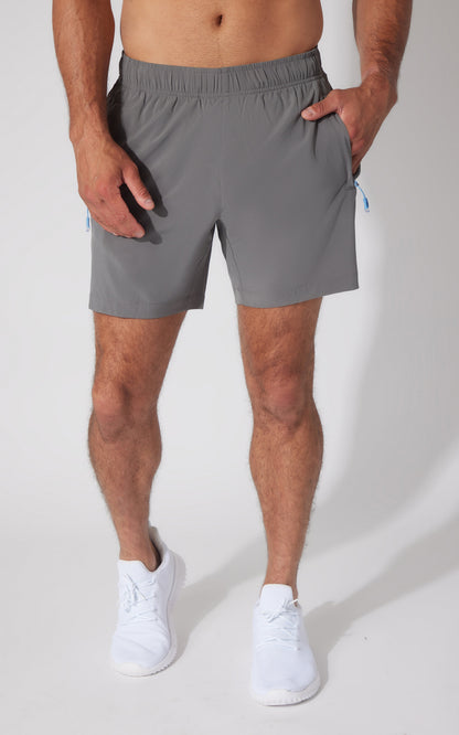 90 Degree by Reflex Men's Perforated Detail Woven Traction 7" Short