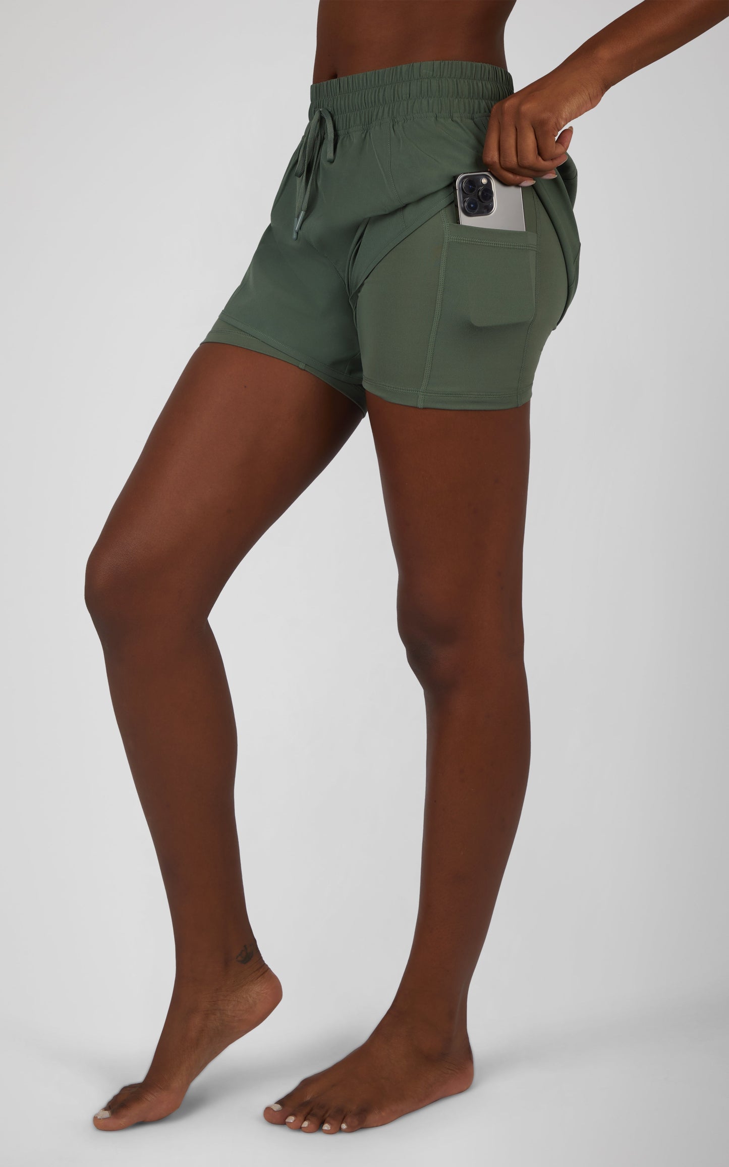 90 Degree by Reflex Lightstreme 2-in-1 Running Shorts with Drawstring