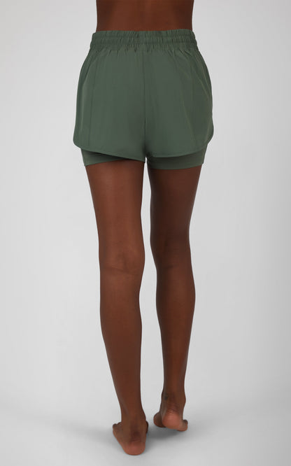 90 Degree by Reflex Lightstreme 2-in-1 Running Shorts with Drawstring