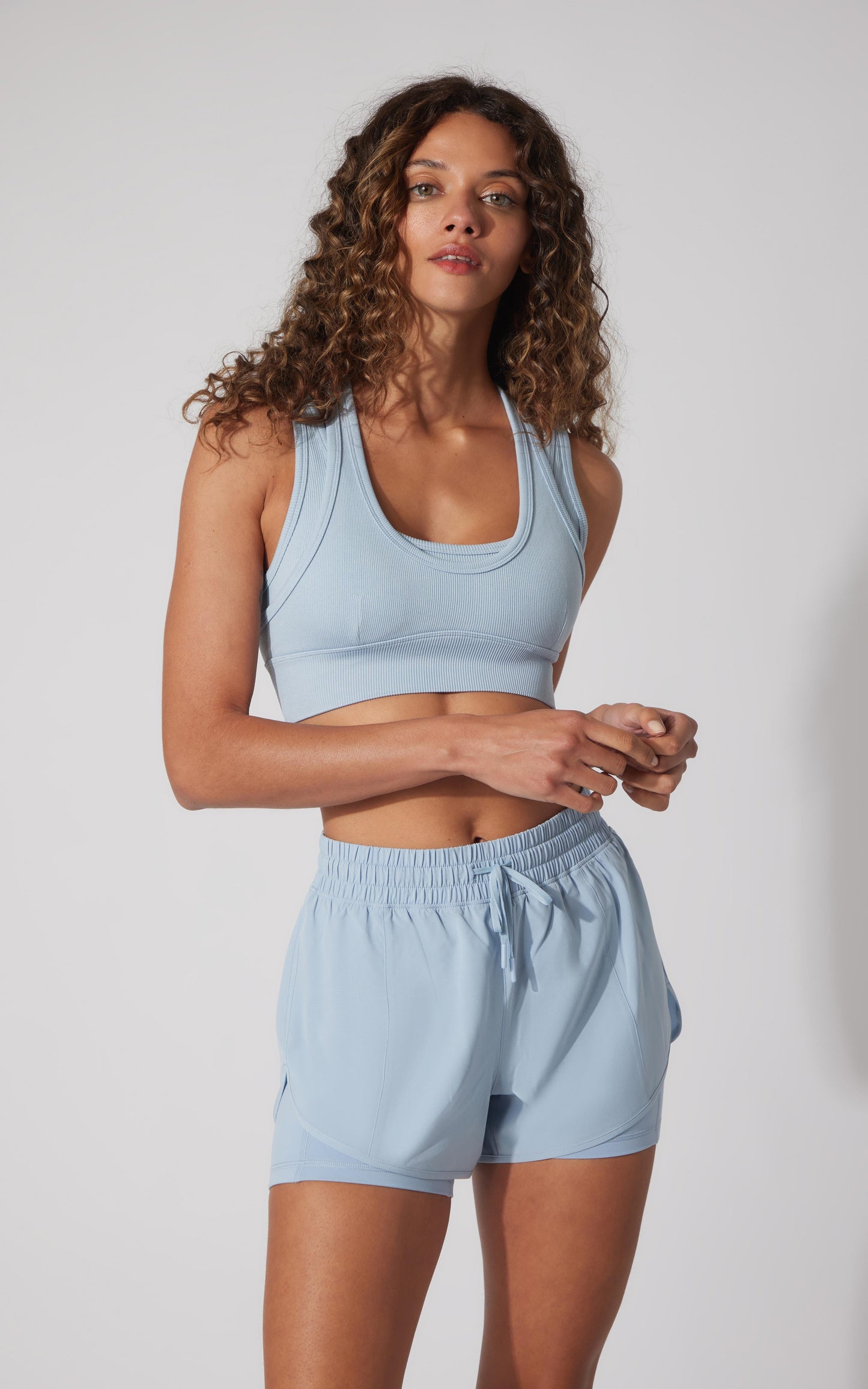 90 Degree by Reflex Lightstreme 2-in-1 Running Shorts with Drawstring