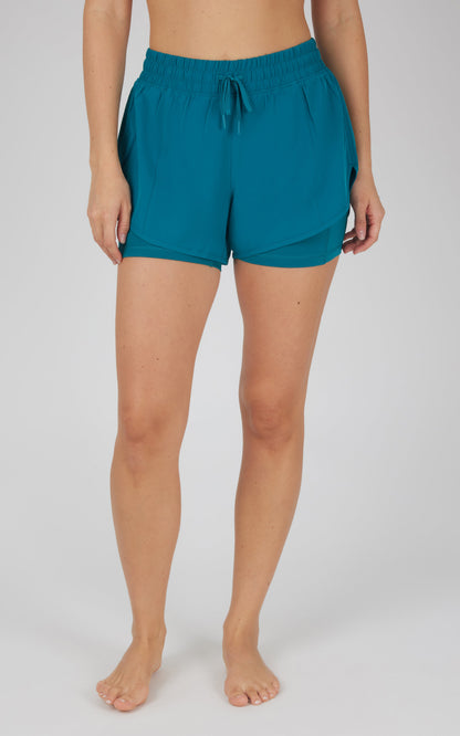 90 Degree by Reflex Lightstreme 2-in-1 Running Shorts with Drawstring