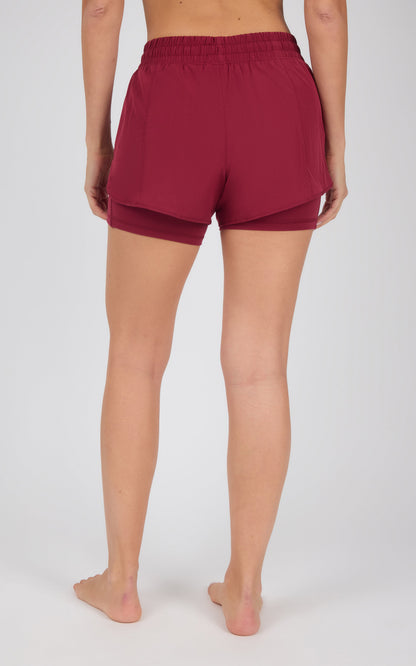90 Degree by Reflex Lightstreme 2-in-1 Running Shorts with Drawstring