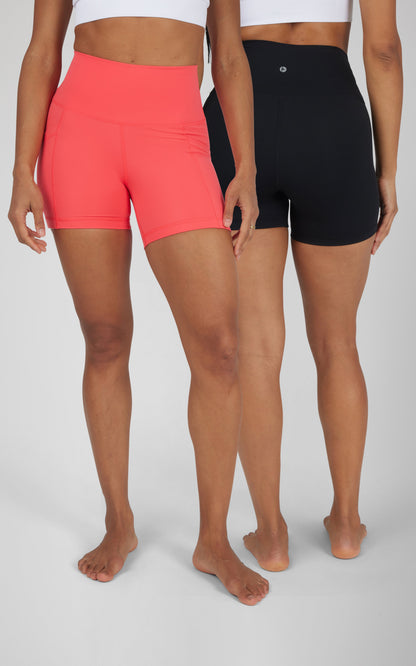 90 Degree by Reflex 2 PK Wonderlink 5" Side Pocket Short and Basic Short