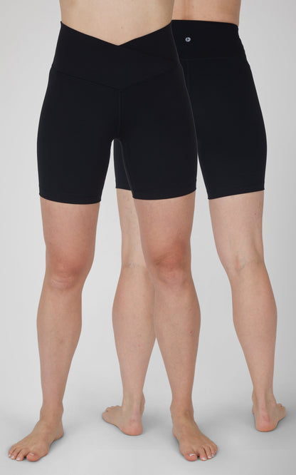 90 Degree by Reflex 2 PK Wonderlink Crossover Waist and Classic 7" Bike Short