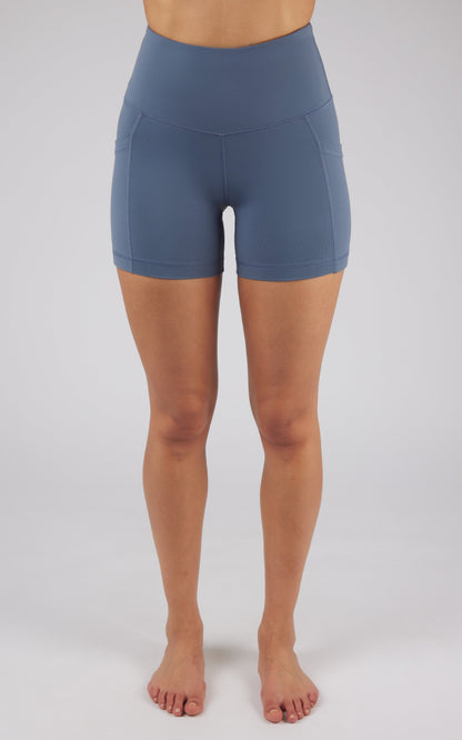 90 Degree by Reflex Lux Tribeca 5" High Waist Side Pocket Bike Short