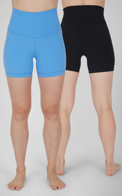 90 Degree by Reflex 2 PK Lux 5" Super High Waist Bike Shorts