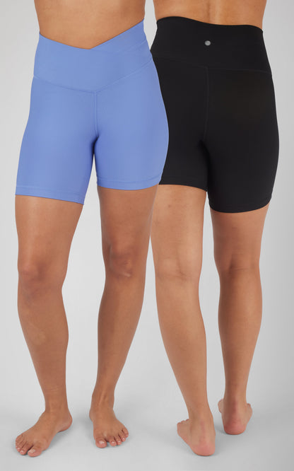 90 Degree by Reflex 2 PK Ribbed 7" Shorts