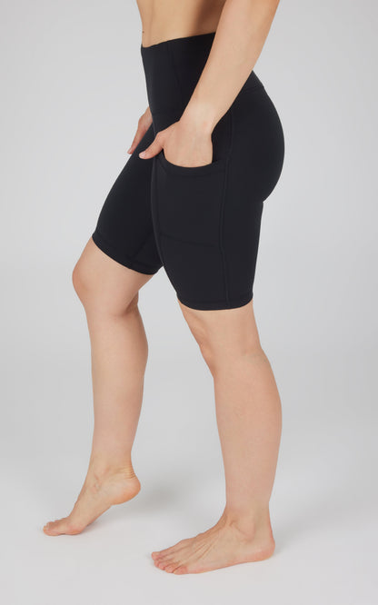 90 Degree by Reflex Tribeca High Waist 9" Short with Side Pockets