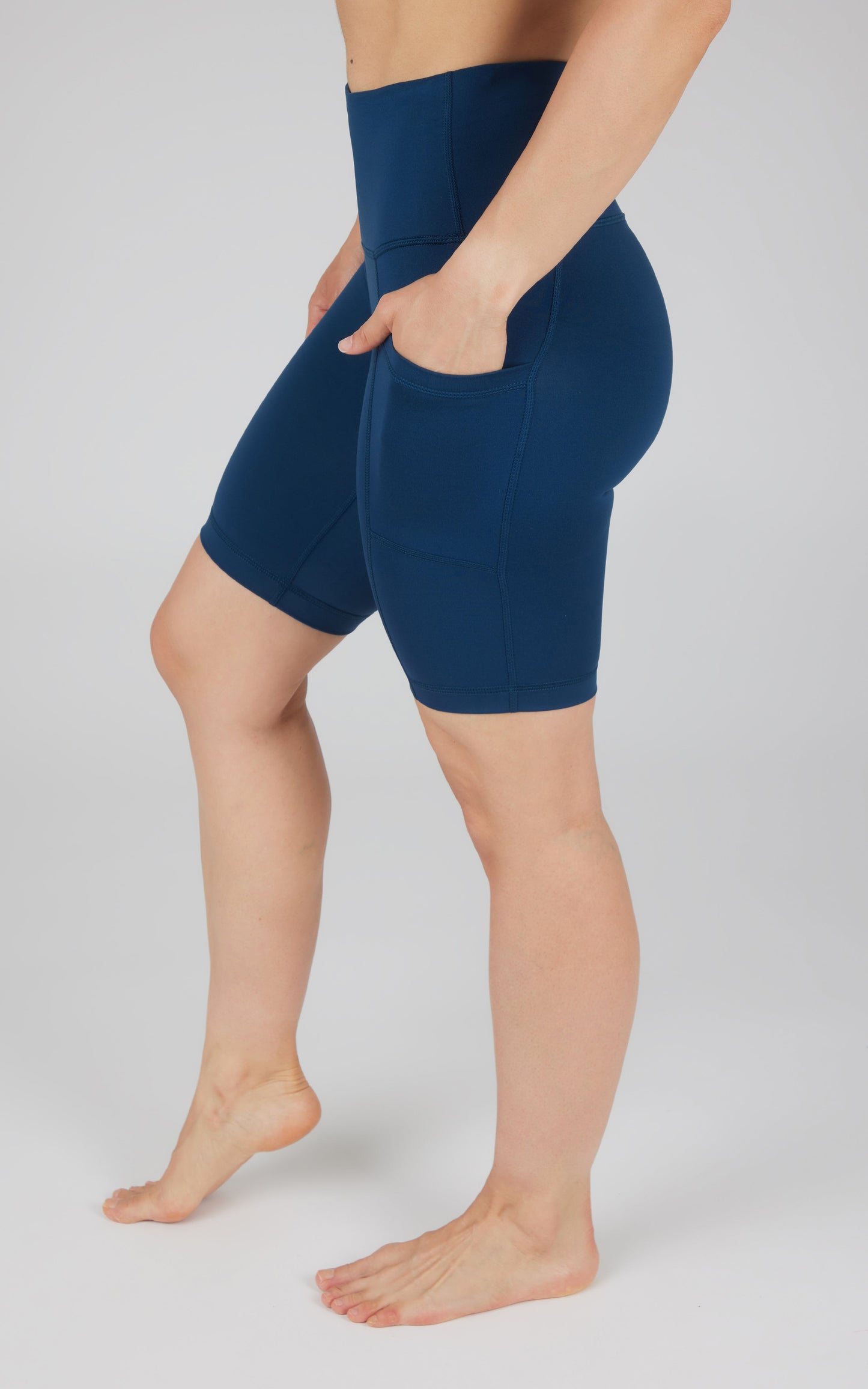 90 Degree by Reflex Tribeca High Waist 9" Short with Side Pockets