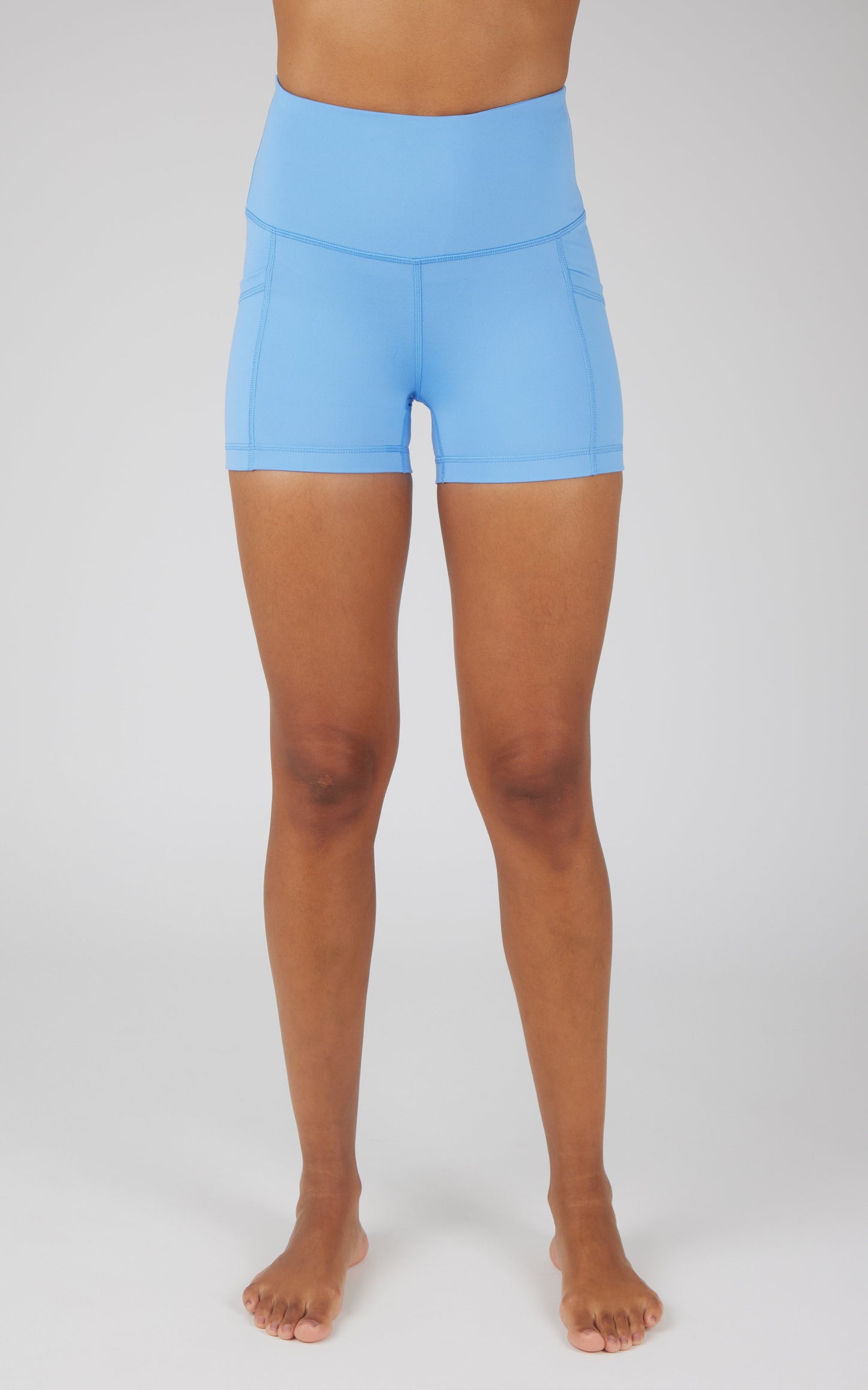 90 Degree by Reflex Lux Polygiene Tribeca High Waist 3 1/2" Short with Side Pockets