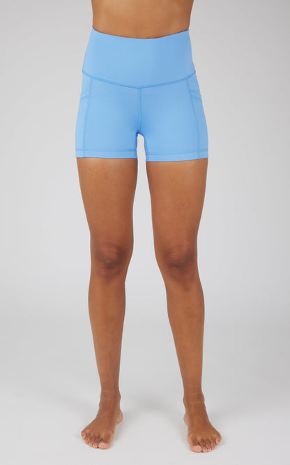 90 Degree by Reflex Lux Polygiene Tribeca High Waist 3 1/2" Short with Side Pockets
