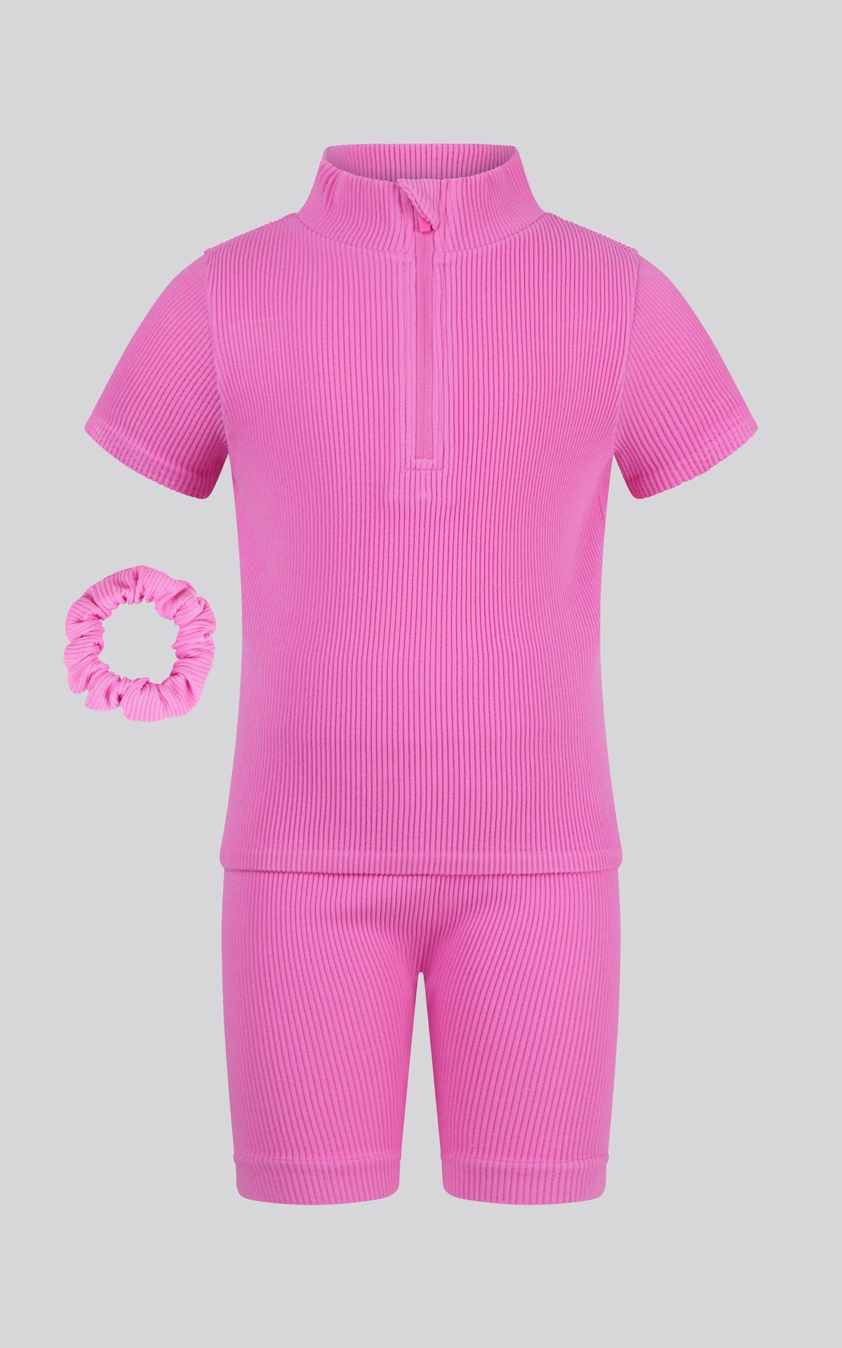 90 Degree by Reflex 4-6X Rib Seamless Top & Short & Scrunchie Set