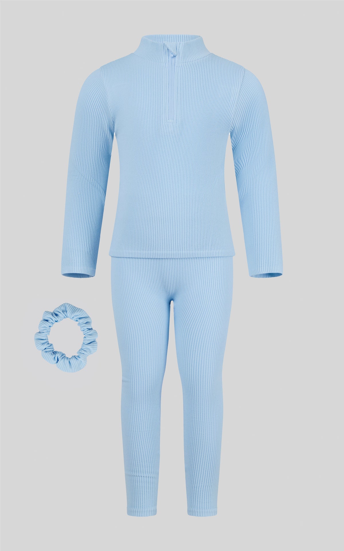 90 Degree by Reflex 4-6x Girls 3 PC Half Zip Long Sleeve + Legging + Scrunchie Set