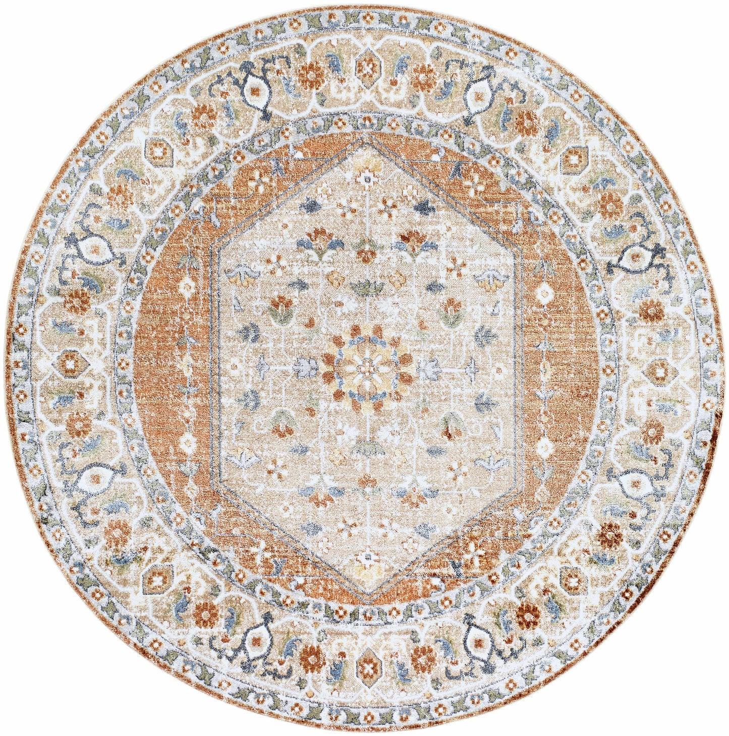 Gael Rust Boutique Washable Rug - Clearance