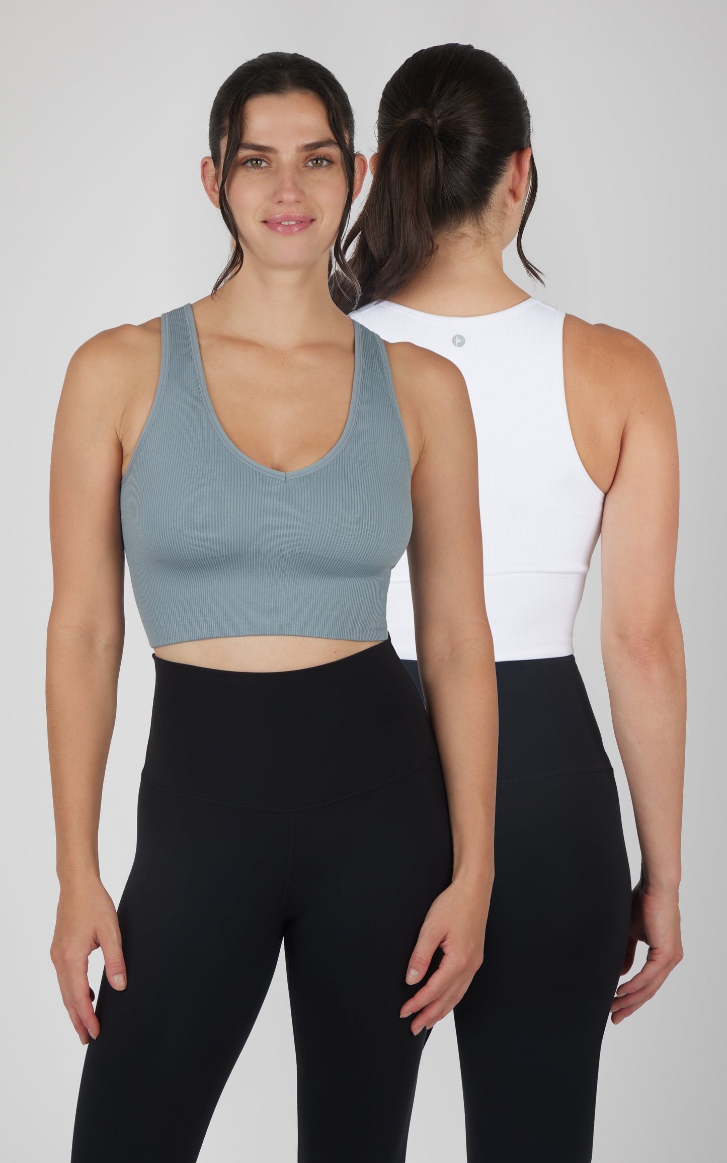 90 Degree by Reflex 2 PK Ribbed V-Neck Tank Top