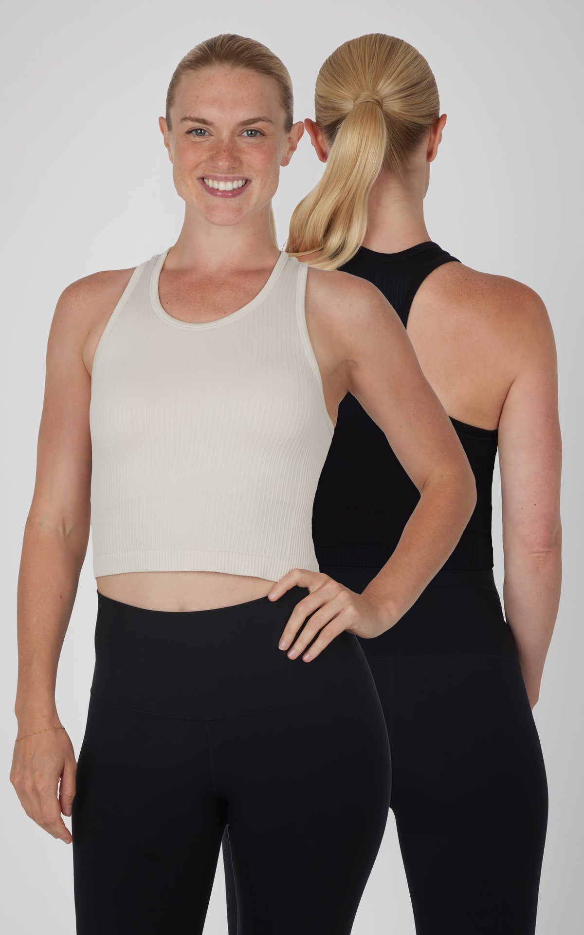 90 Degree by Reflex 2 PK Racerback Tank with Built in Bra