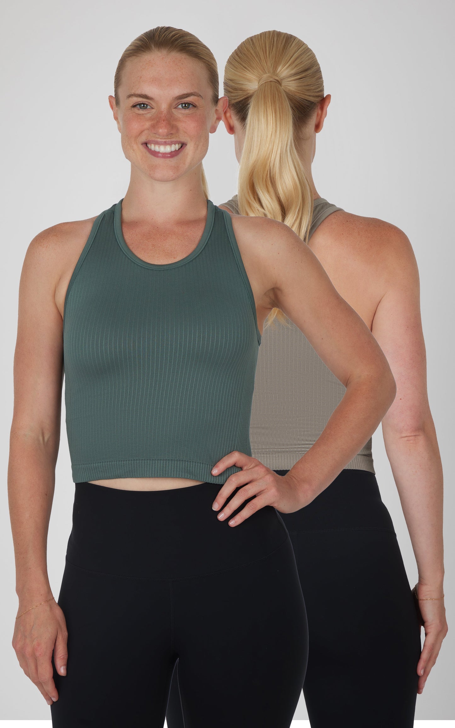 90 Degree by Reflex 2 PK Racerback Tank with Built in Bra