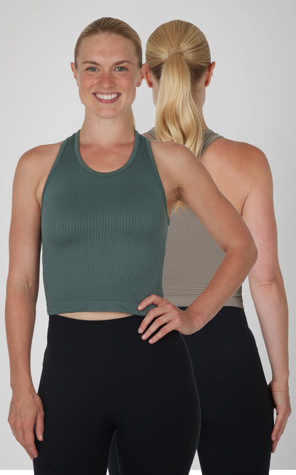 90 Degree by Reflex 2 PK Racerback Tank with Built in Bra