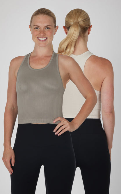 90 Degree by Reflex 2 PK Racerback Tank with Built in Bra