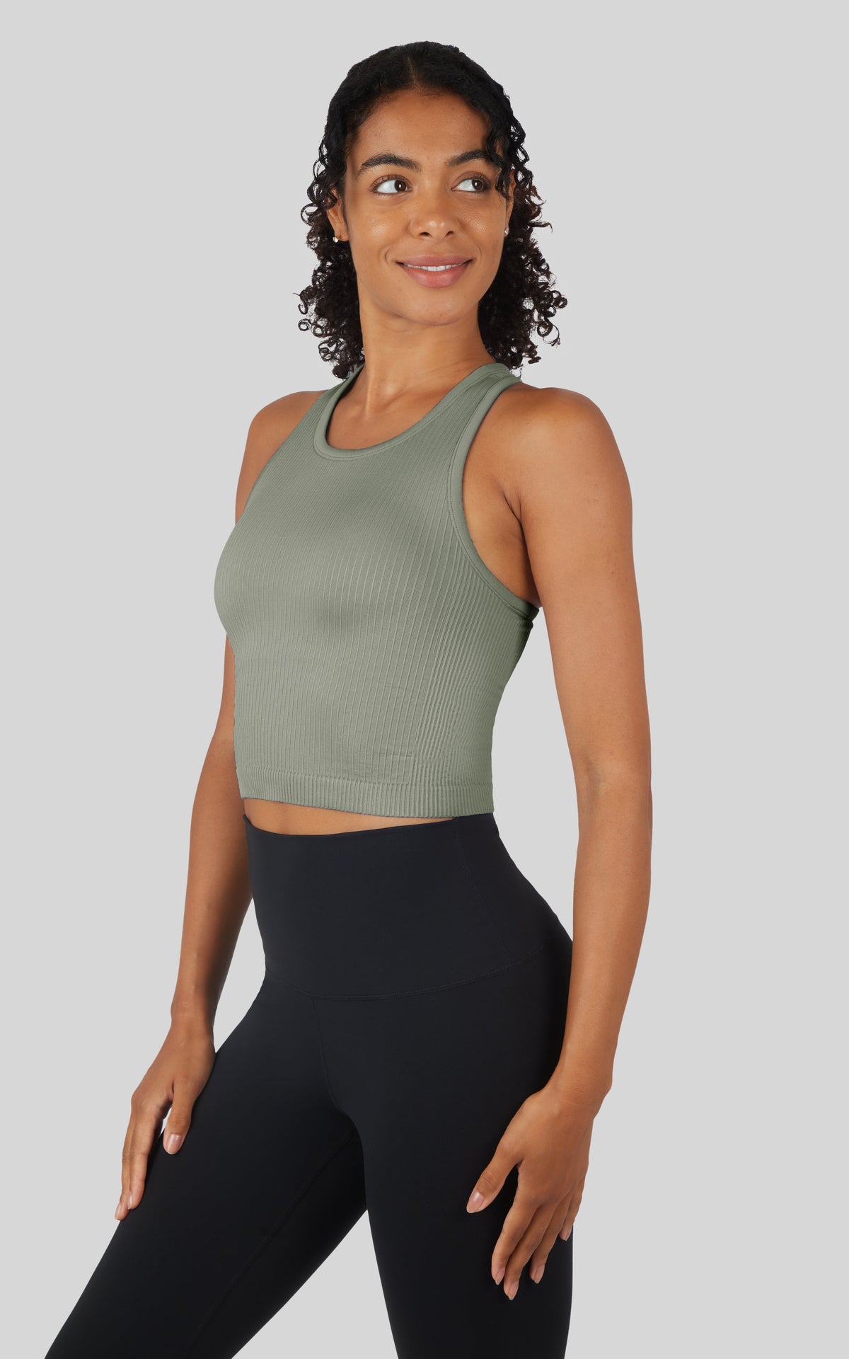 90 Degree by Reflex Ribbed Tank with Padded Bra