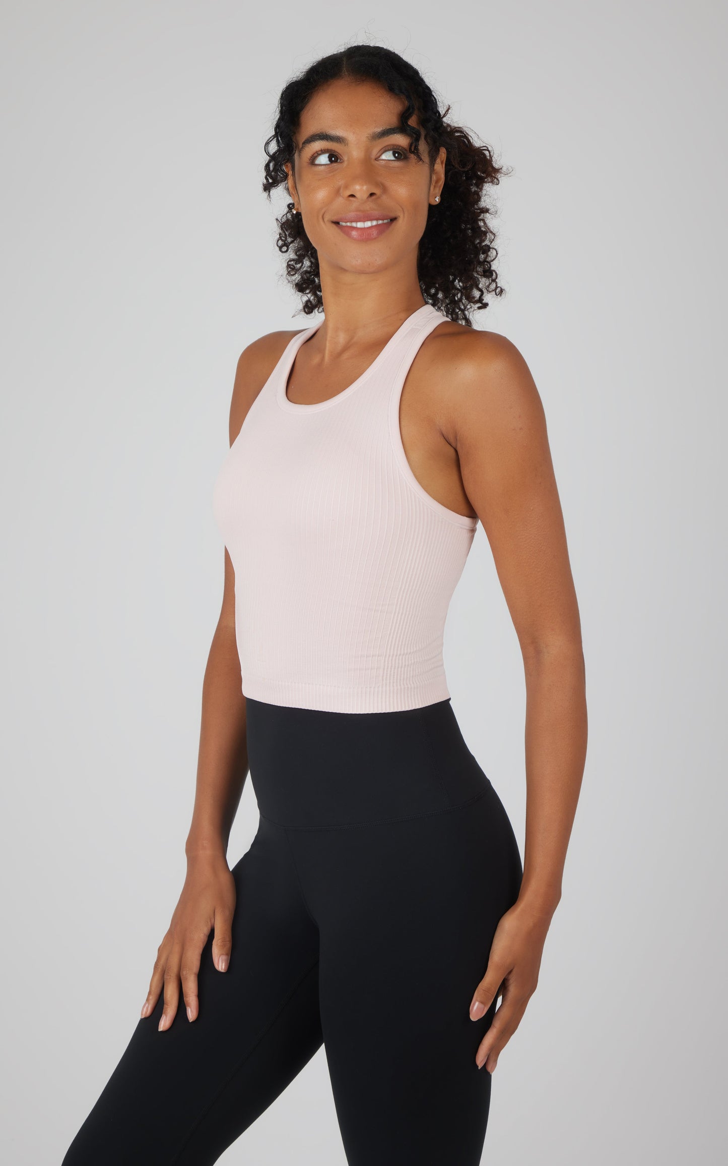 90 Degree by Reflex Ribbed Tank with Padded Bra