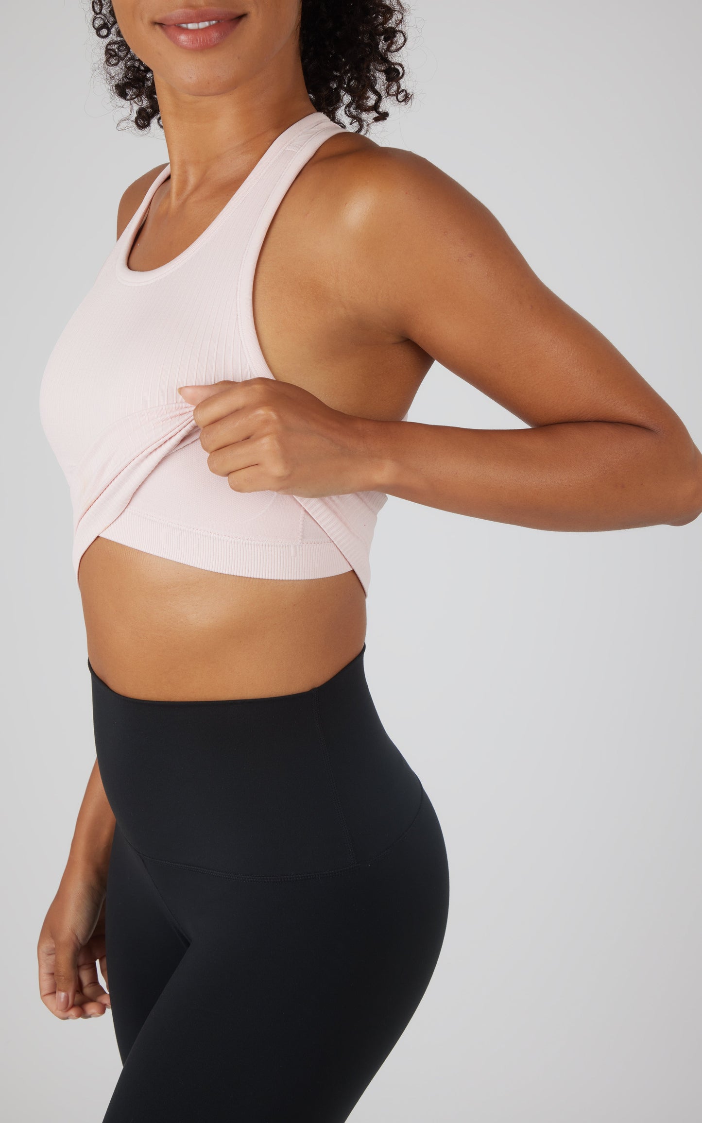 90 Degree by Reflex Ribbed Tank with Padded Bra