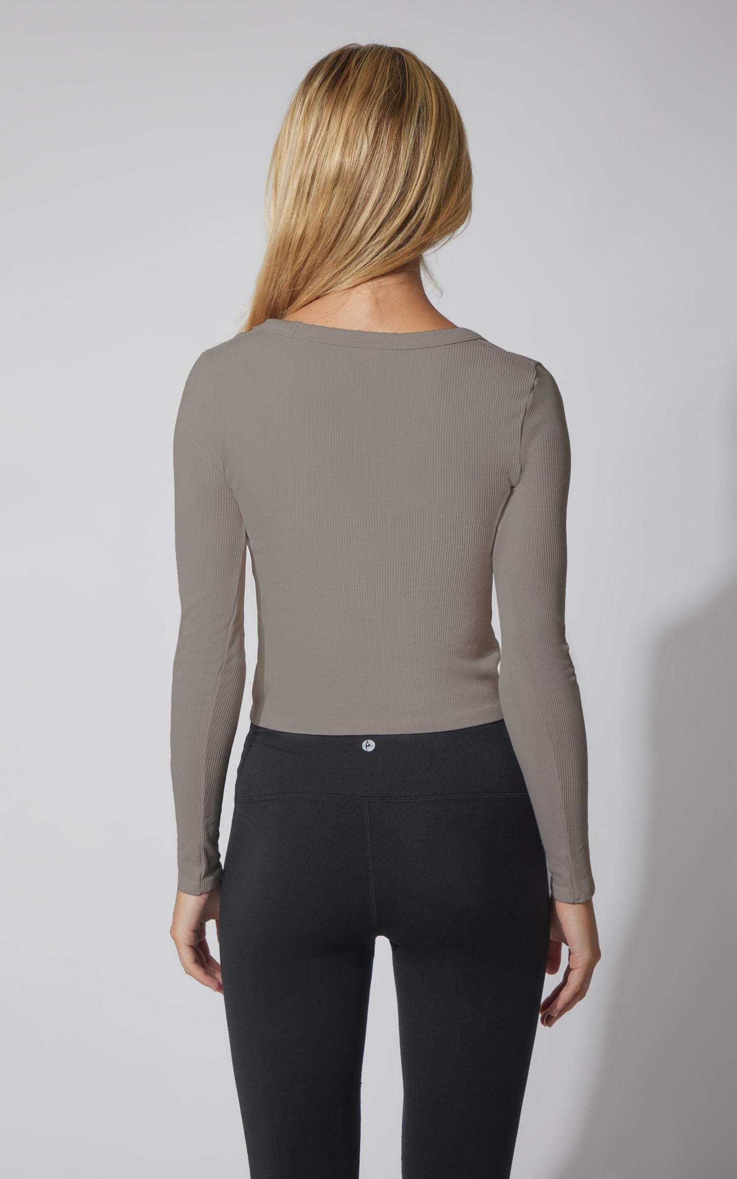 90 Degree by Reflex 3 PK Ribbed Seamless Crew Neck, Scoop Neck and Square Neck Long Sleeve Top