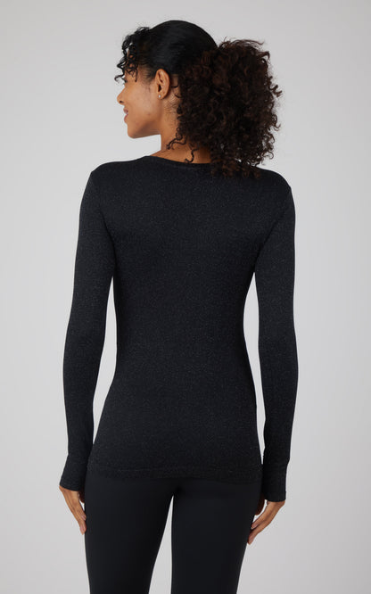 90 Degree by Reflex Lurex Seamless Long Sleeve Performance Shirt