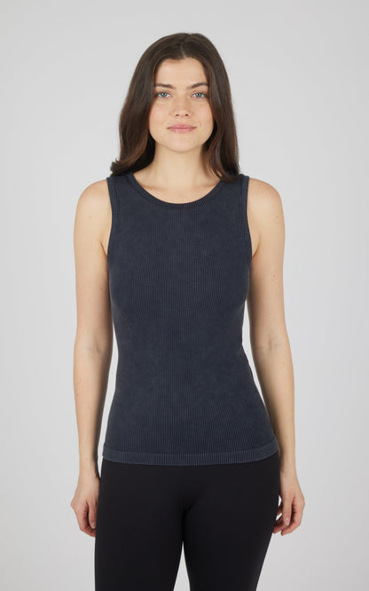 90 Degree by Reflex 2 PK Stonewash Ribbed Seamless Tank