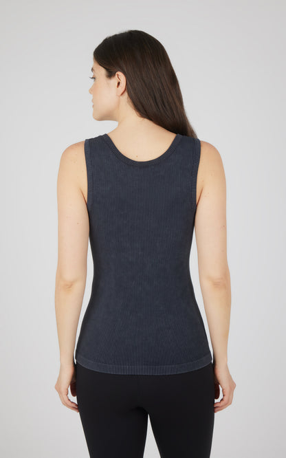 90 Degree by Reflex 2 PK Stonewash Ribbed Seamless Tank