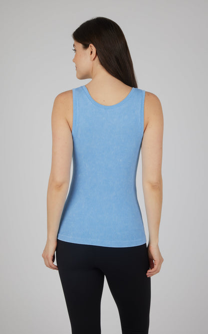 90 Degree by Reflex 2 PK Stonewash Ribbed Seamless Tank