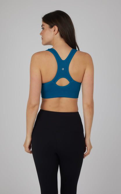 90 Degree by Reflex 2 PK Seamless Textured Zip Bra Top