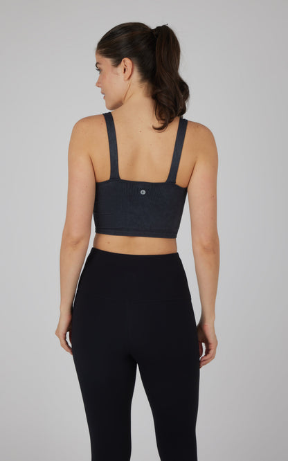 90 Degree by Reflex Stonewash 2 PK Scoop Neck Bralette Tank