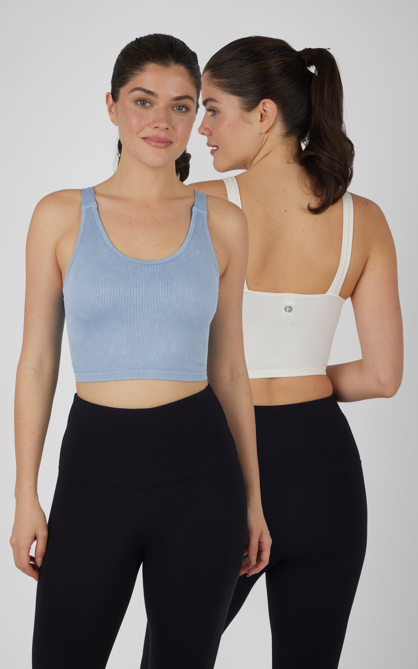 90 Degree by Reflex Stonewash 2 PK Scoop Neck Bralette Tank