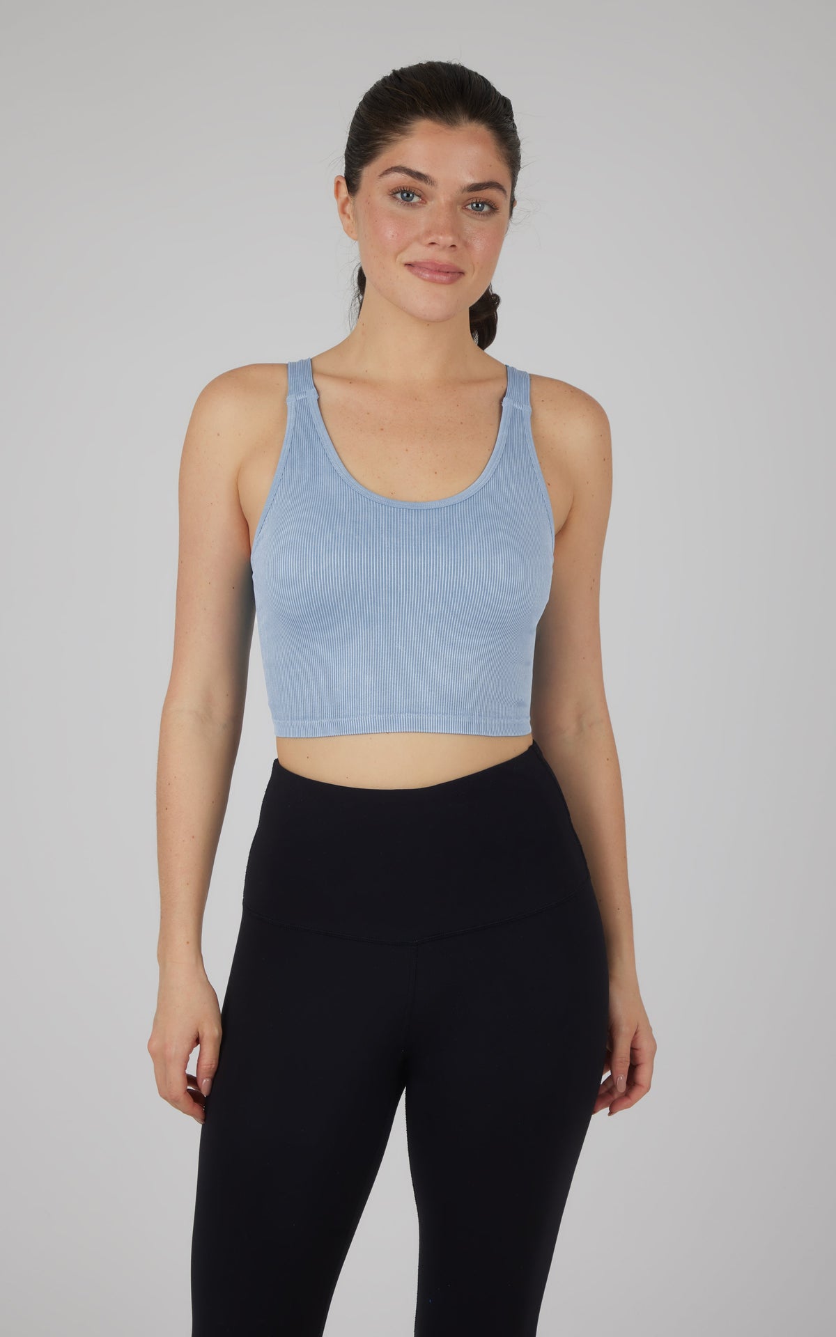 90 Degree by Reflex Stonewash 2 PK Scoop Neck Bralette Tank