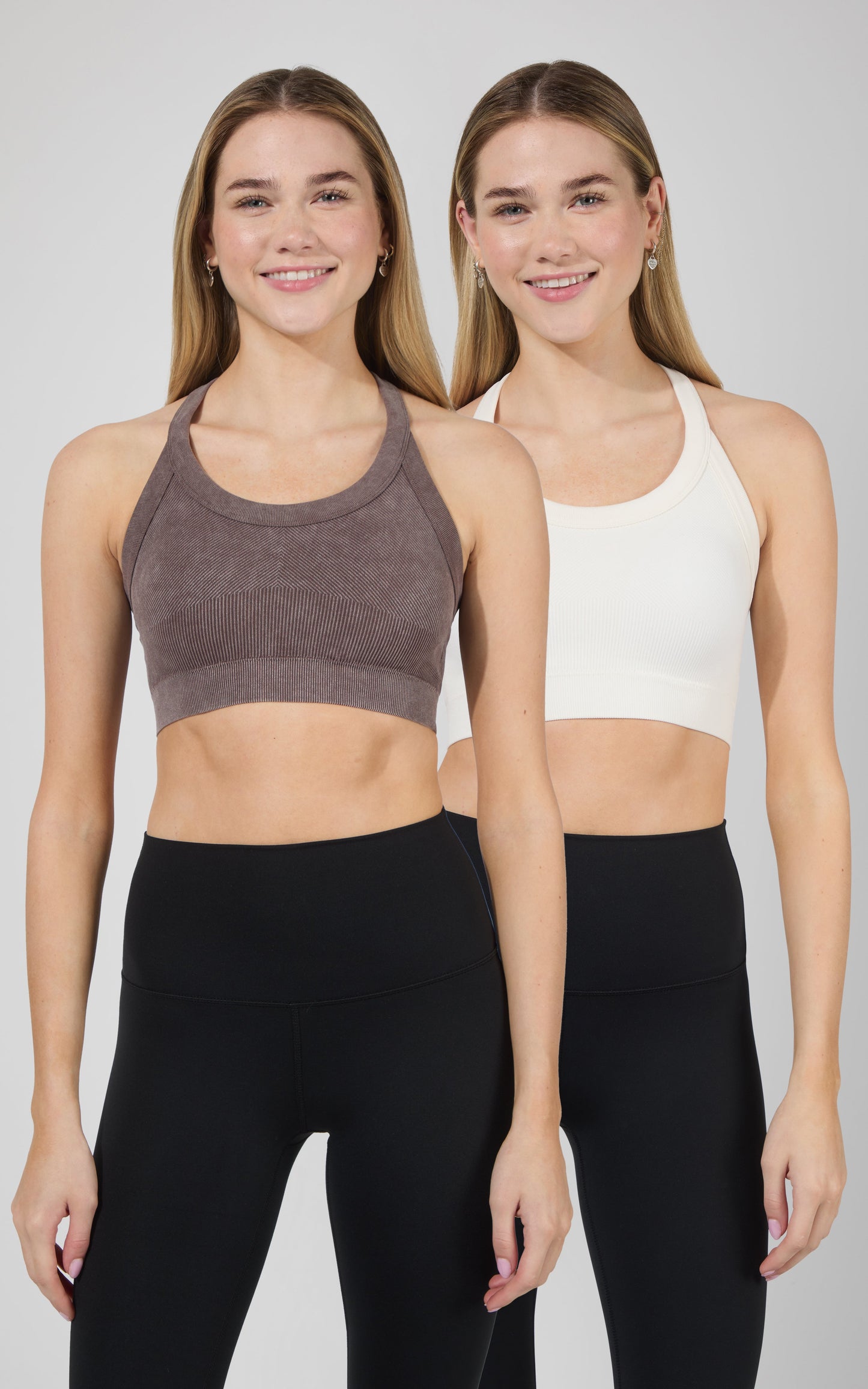 90 Degree by Reflex 2 PK Stone Washed Seamless Marvella Bra Tank