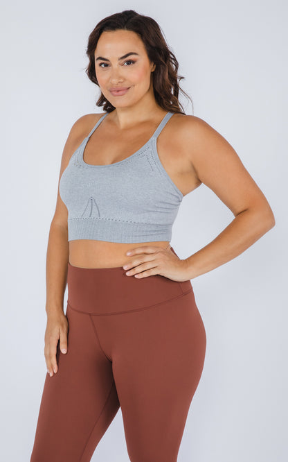 90 Degree by Reflex Plus Seamless Racerback Sports Bra with Keyhole