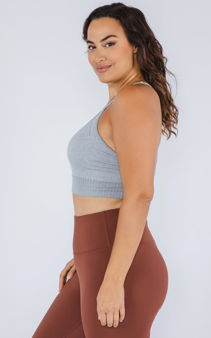 90 Degree by Reflex Plus Seamless Racerback Sports Bra with Keyhole